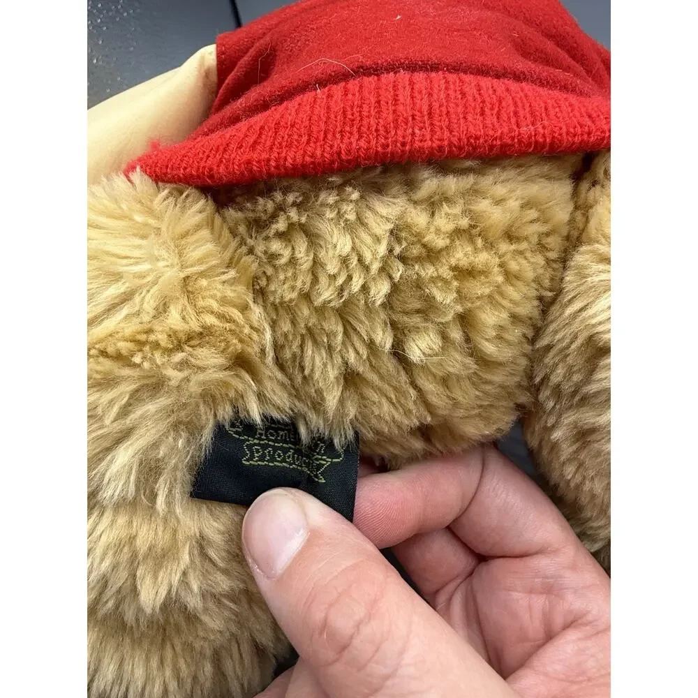 Hometown Products Teddy Bear Plush Red WH Varsity Jacket 16” Stuffed Animal
